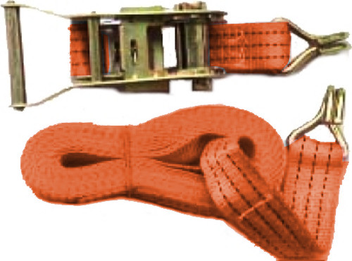 Cargo lashing belt with ratchet tie down & hook 38mm 6m up to 3000kg load - Click Image to Close